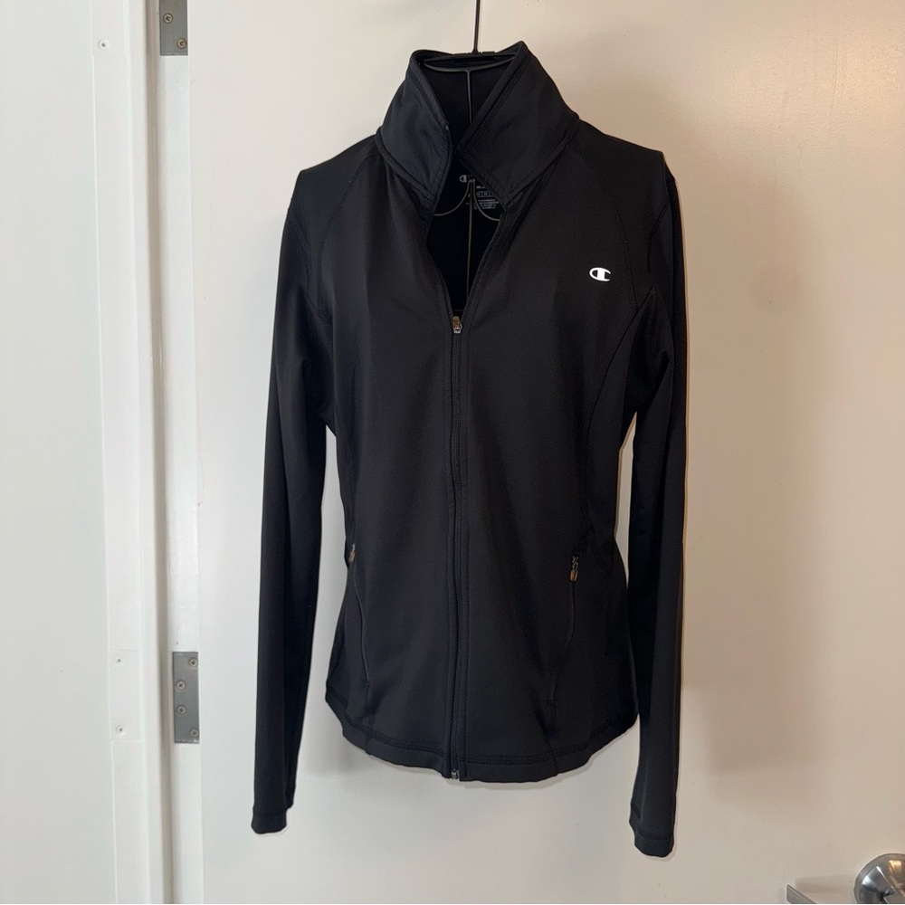 Champion Athletic Long Sleeve Zip Jacket Black